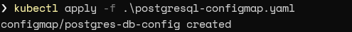 PostGreSQL Configmap