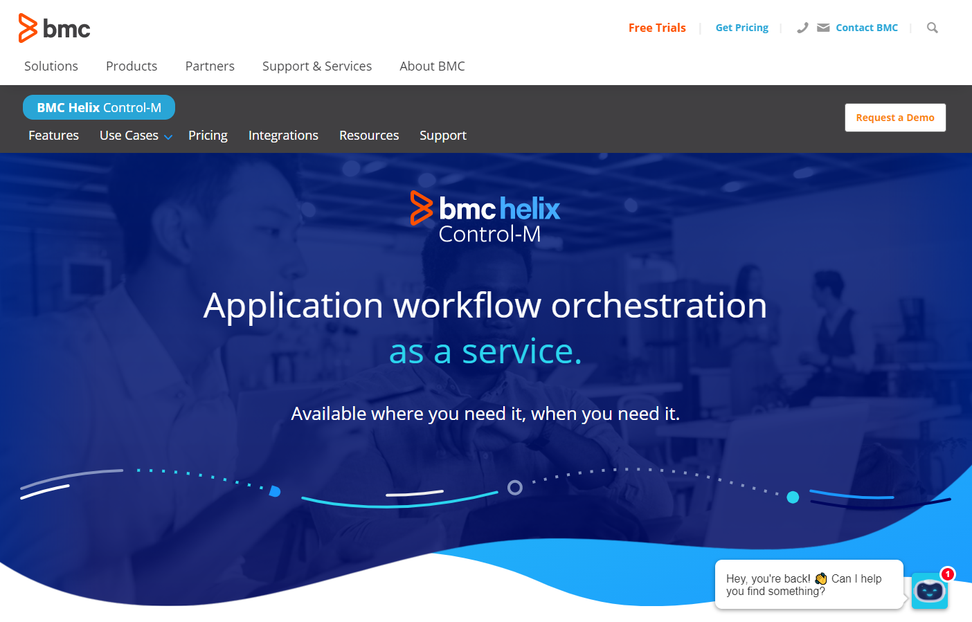 Control-M Saas Main Page